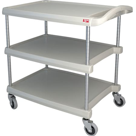 Cart,Utility , 3 Shelf,Gray